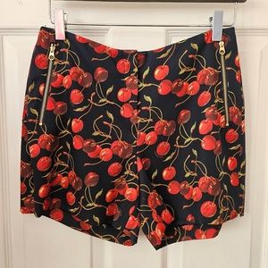 BNWT Ted Baker Navy Blue Cherry Print Shorts Size 1